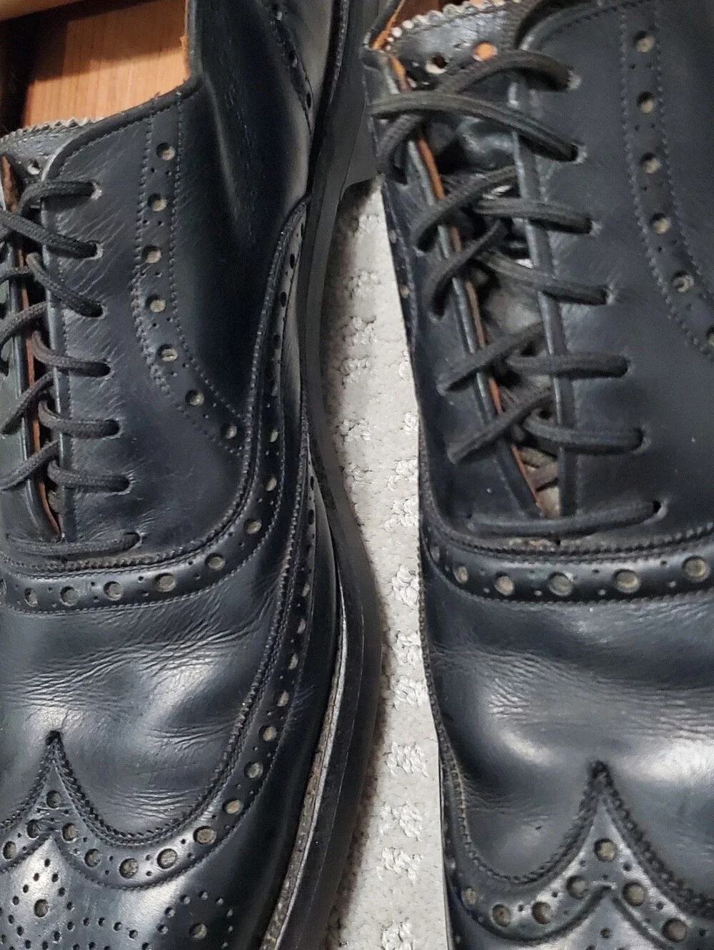 Allen Edmonds Boulevard Black Leather Golf Shoe Men Size 11 4A Rare